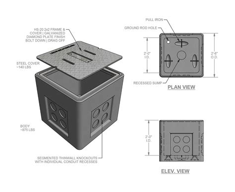 electrical pull box spacing|underground electrical pull box size.